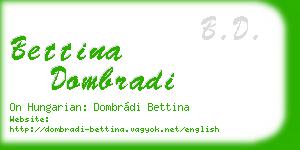 bettina dombradi business card