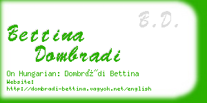 bettina dombradi business card